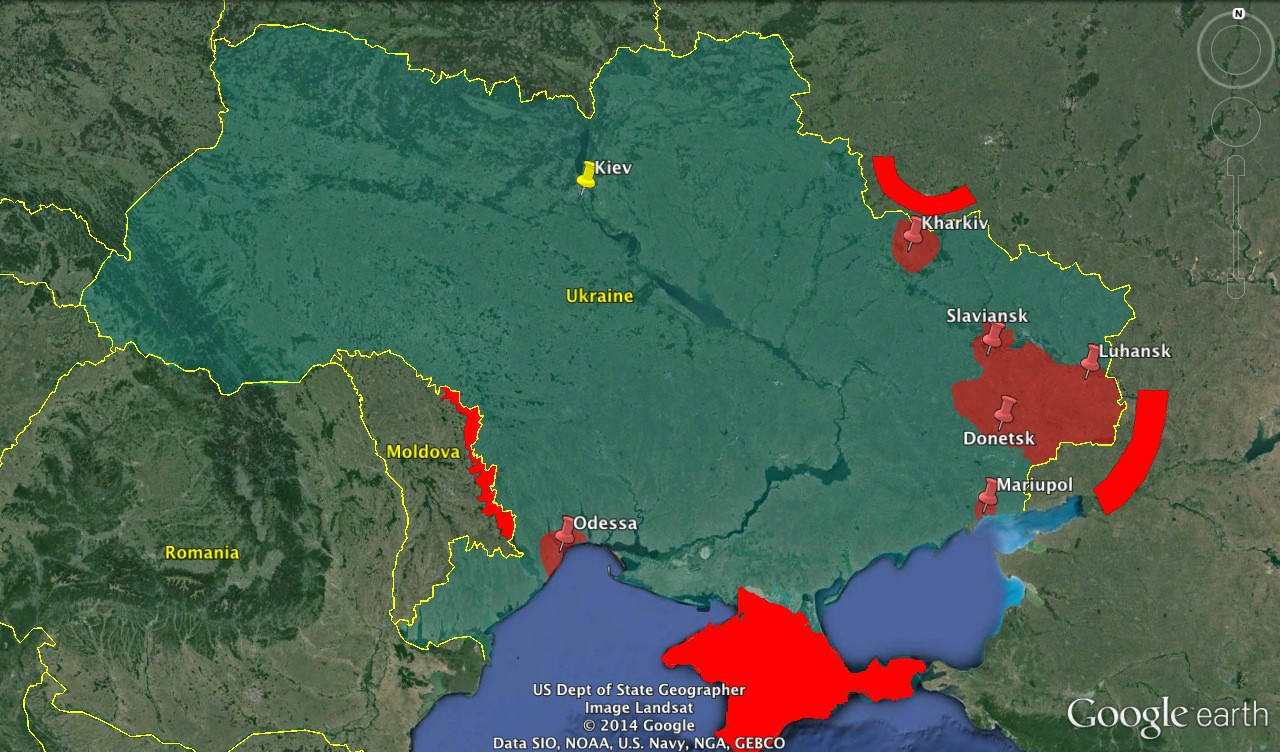 ukraine map red zone