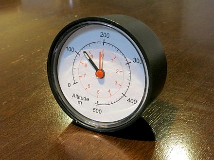 時計がアナログ気圧計に変身